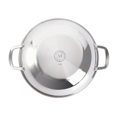 Martha Stewart Stainless Steel 12" Everyday Pan with Steamer Insert