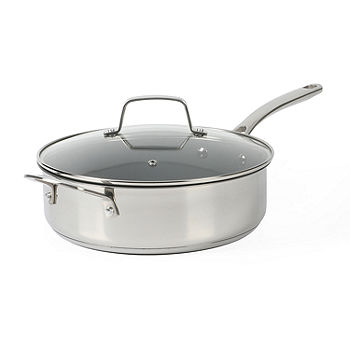 4-quart Covered Stainless Steel Saucepan