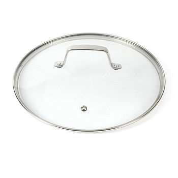 12,8-inch Stainless Steel Wok Lid with Tempered Glass Insert