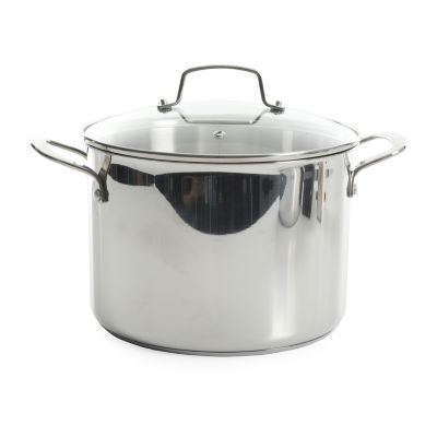 MARTHA STEWART EVERYDAY Midvale 5 qt. Stainless Steel Dutch Oven with Lid  985120065M - The Home Depot