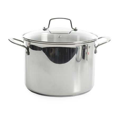 Martha Stewart Castelle Stainless Steel 8-qt. Stockpot, One Size, Stainless Steel