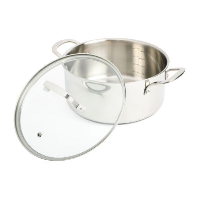 Martha Stewart Castelle 8-Quart Stainless Steel Stock Pot w/ Lid