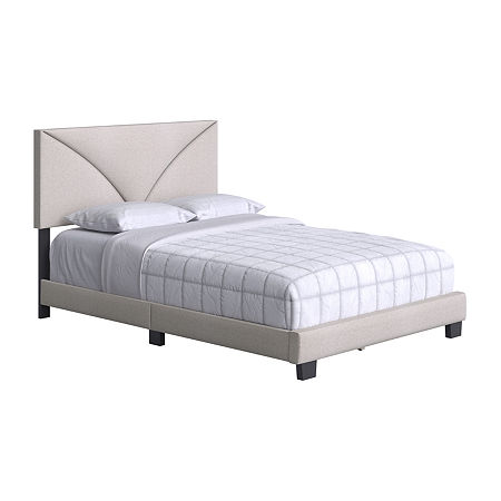 Cornerstone Upholstered Platform Bed, One Size, Beige