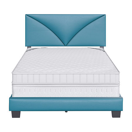 Cornerstone Upholstered Platform Bed, One Size, Blue