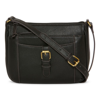 St. John's Bay Willow East West Crossbody Bag, Color: Black - JCPenney