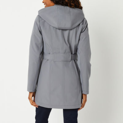 Liz claiborne hooded belted cheap lightweight raincoat