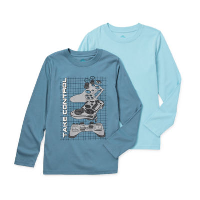 Thereabouts Little & Big Boys 2-pc. Crew Neck Long Sleeve Graphic T-Shirt