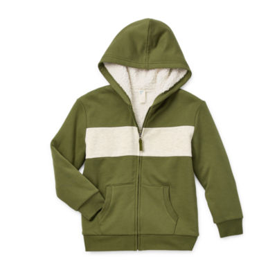 Thereabouts Little & Big Boys Sherpa Fleece Zipper Hoodie