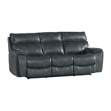 Topaz Slope-Arm Reclining Sofa, One Size, Gray