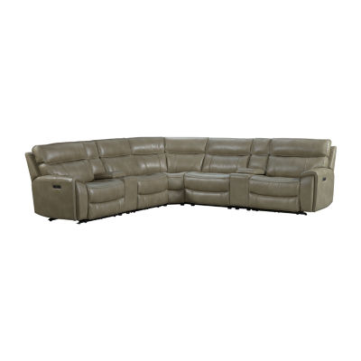 Topaz 7Piece Sectional With Power Console, Color Mushroom JCPenney