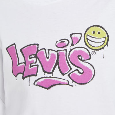 Levi's Big Boys Crew Neck Long Sleeve Graphic T-Shirt