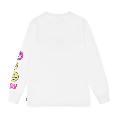 Levi's Big Boys Crew Neck Long Sleeve Graphic T-Shirt