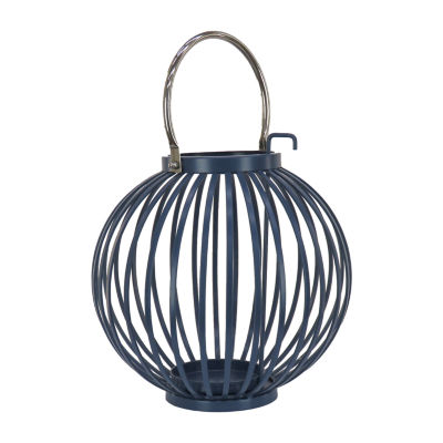 National Tree Co. Round Ribbed Candle Moonlit Decorative Lantern