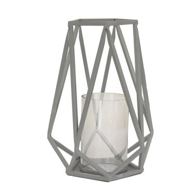 National Tree Co. Candle Glass Chimney Glacier Decorative Lantern