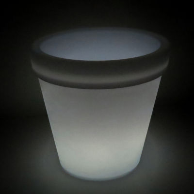 National Tree Co. Flower Pot Color Changing Led Plastic Planters