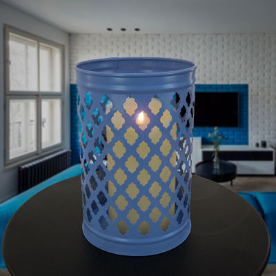National Tree Co. Candle Ice Melt Blue Decorative Lantern