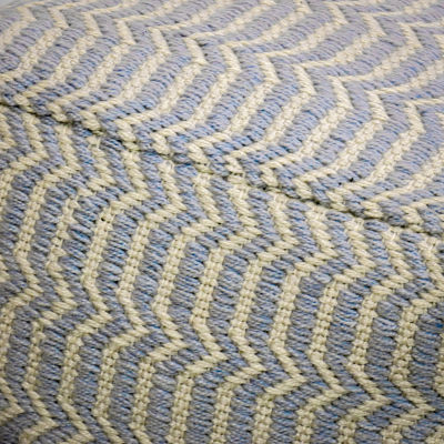 National Tree Co. Hand Woven Pouf Ottoman Gray Lounge Cushion