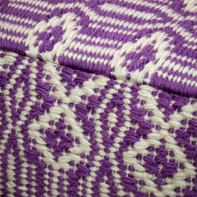 National Tree Co. Hand Woven Pouf Ottoman Lavender Lounge Cushions
