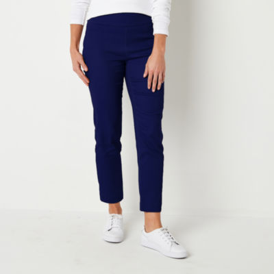 St. John's Bay Womens Mid Rise Slim Pant-Tall