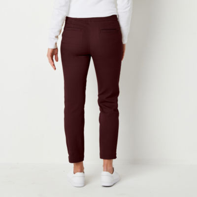 St. John's Bay Womens Mid Rise Ankle Pull-On Pants