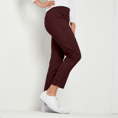 St. John's Bay Womens Mid Rise Ankle Pull-On Pants