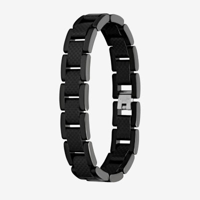 Mens Stainless Steel 8 1/2 Inch Link Bracelet