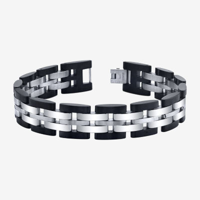 8 1/2 Inch Stainless Steel Solid Link Chain Bracelet