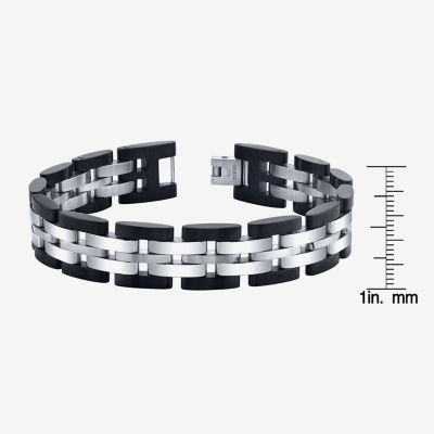 8 1/2 Inch Stainless Steel Solid Link Chain Bracelet