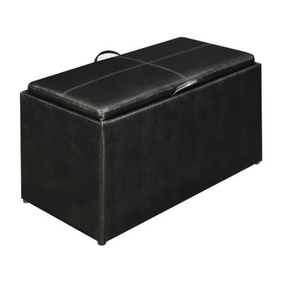 Convenience Concepts Sheridan Storage Bench w/ 2 Side Ottomans