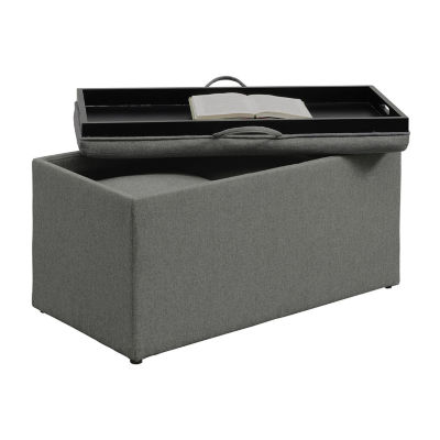 Convenience Concepts Sheridan Storage Bench w/ 2 Side Ottomans