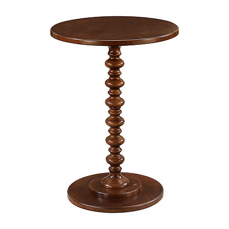 Palm Spindle End Table, One Size, Brown