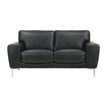 Carrara Track-Arm Loveseat, One Size, Black