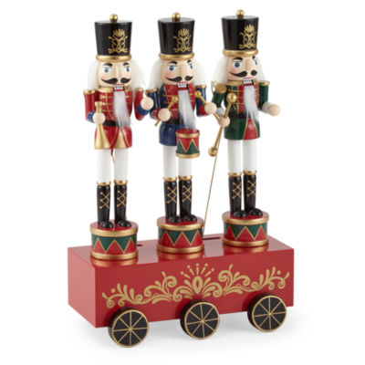 North Pole Trading Co. 12in 3 Soldiers Plays Music Christmas Nutcracker