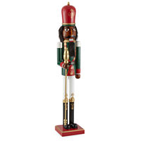North Pole Trading Co. 36in Green King African American Christmas Nutcracker, One Size, Green