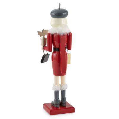 North Pole Trading Co. 14in Shopper Girl Christmas Nutcracker