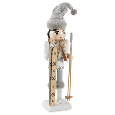 North Pole Trading Co. 14in Ski Girl Christmas Nutcracker