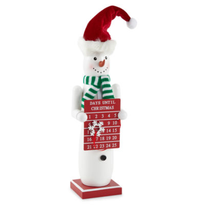 North Pole Trading Co. 14in Snowman Advent Christmas Nutcracker