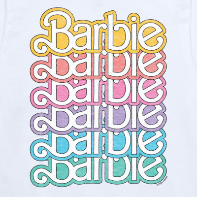 Big Girls Crew Neck Short Sleeve Barbie Graphic T-Shirt