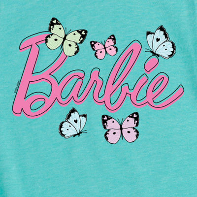 Big Girls Round Neck Short Sleeve Barbie Graphic T-Shirt