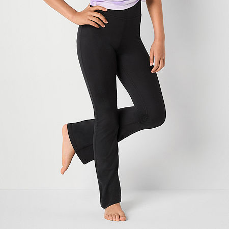 Xersion Little & Big Girls High Rise Knit Flare Full Length Leggings, 2x-large (20.5) Plus, Black