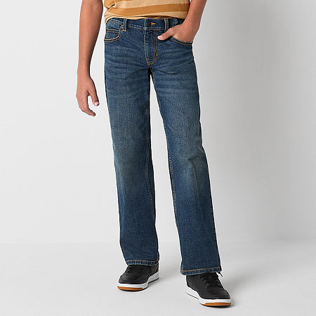 Thereabouts Little & Big Boys Adjustable Waist Stretch Fabric Relaxed Fit Jean, 20, Blue