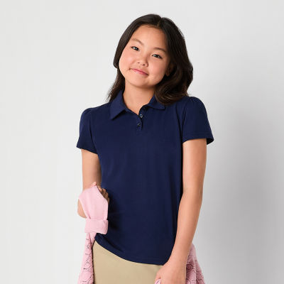 Thereabouts Little & Big Girls Short Sleeve Polo Shirt