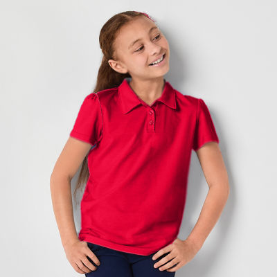 Thereabouts Little & Big Kid Girls Short Sleeve Regular Fit Polo Shirt