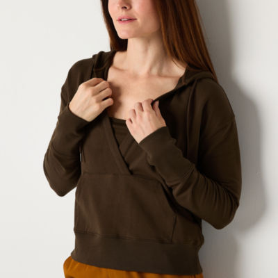 Xersion Womens French Terry Long Sleeve Hoodie