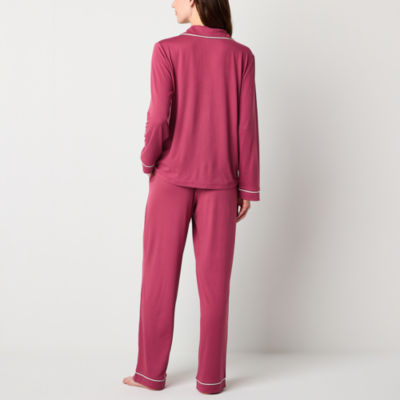 Ambrielle Womens Long Sleeve Pant Pajama Set