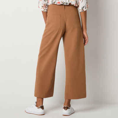 by&by-Juniors Straight Fit Wide Leg Trouser