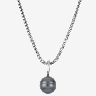 Black Tahitian Pearl Drop Pendant Necklace