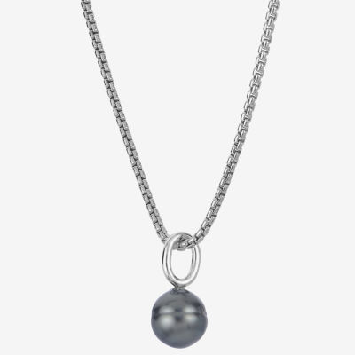 Black Tahitian Pearl Drop Pendant Necklace