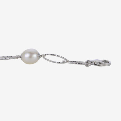 8.5-9Mm Cultured Freshwater Pearl Sterling Silver Bracelet