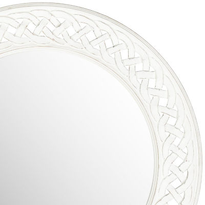 Safavieh 24" X 24" Braided Chain Wall Mount Round Wall Mirror